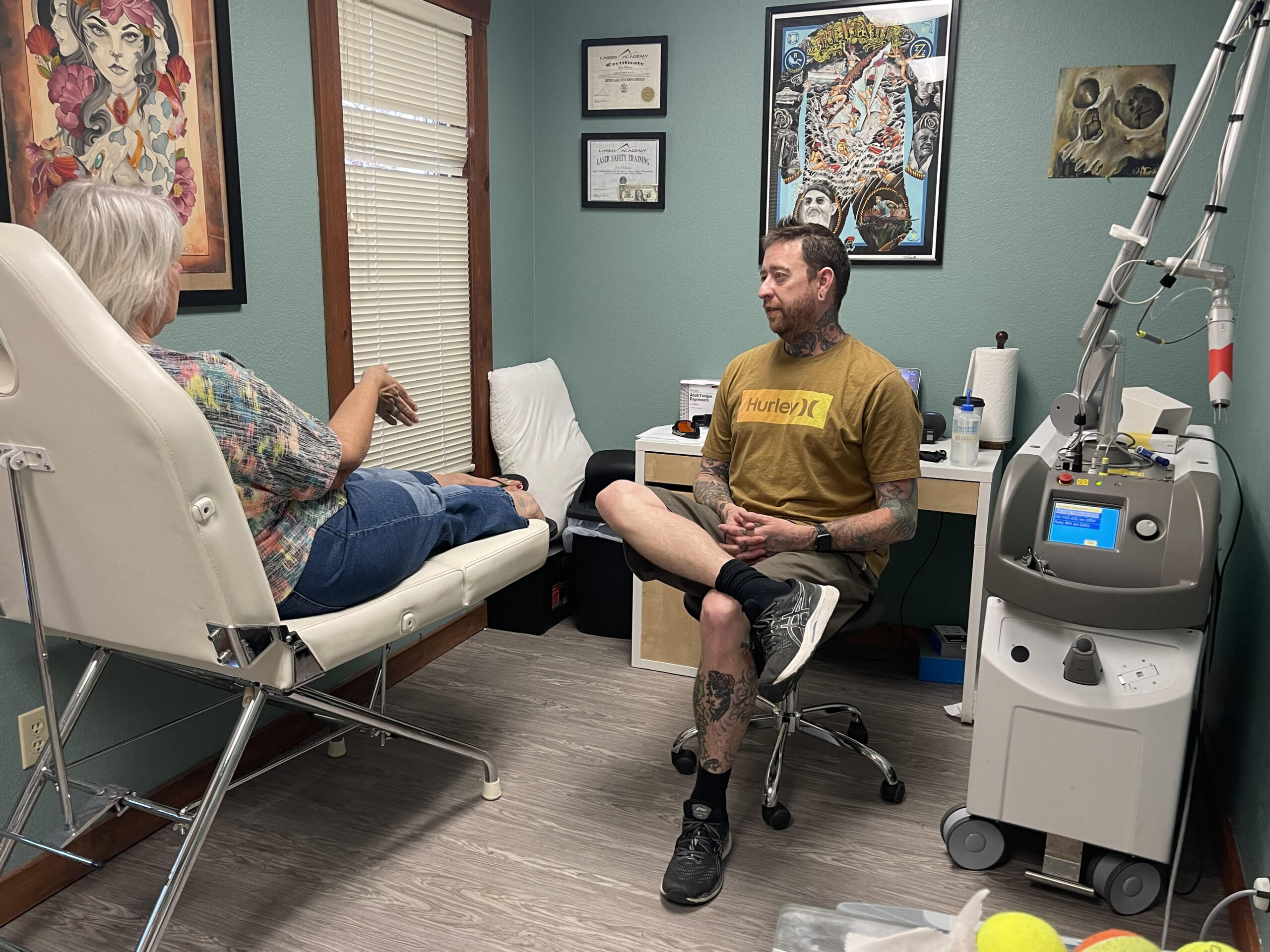 Laser tattoo removal consultation in Denver
